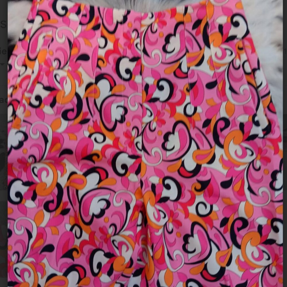 Zara Modern Paisley Print Ankle Pants - Picture 3 of 9